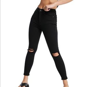 Topshop Jamie High Waist Ripped Skinny Jeans